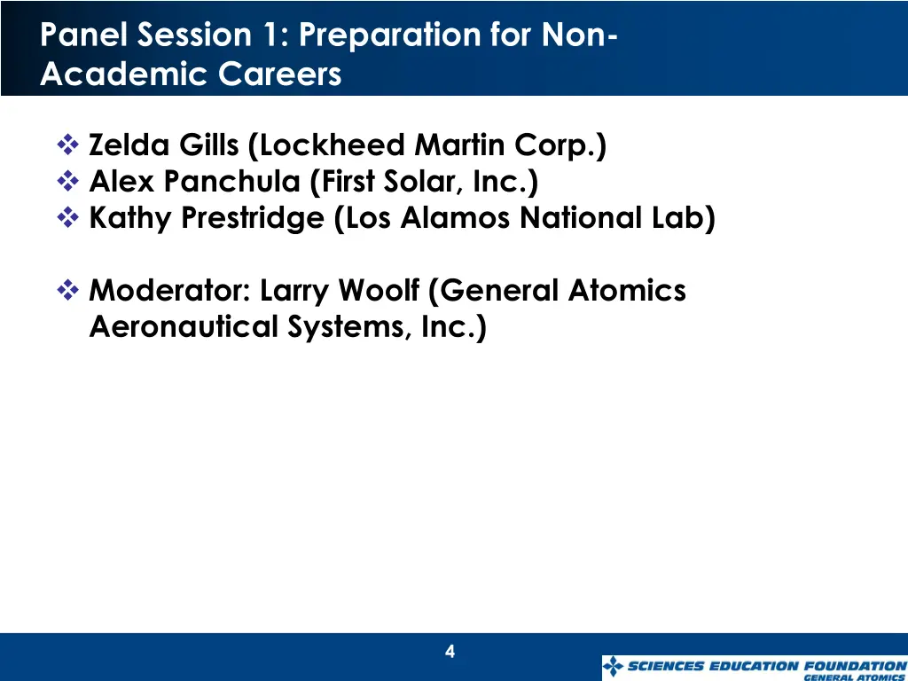 panel session 1 preparation for non academic