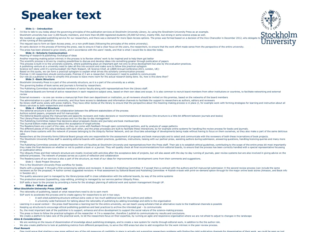 speaker text
