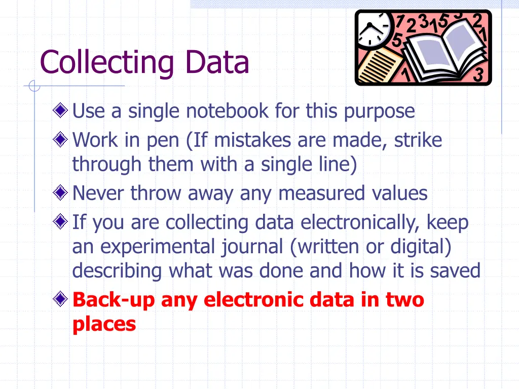 collecting data