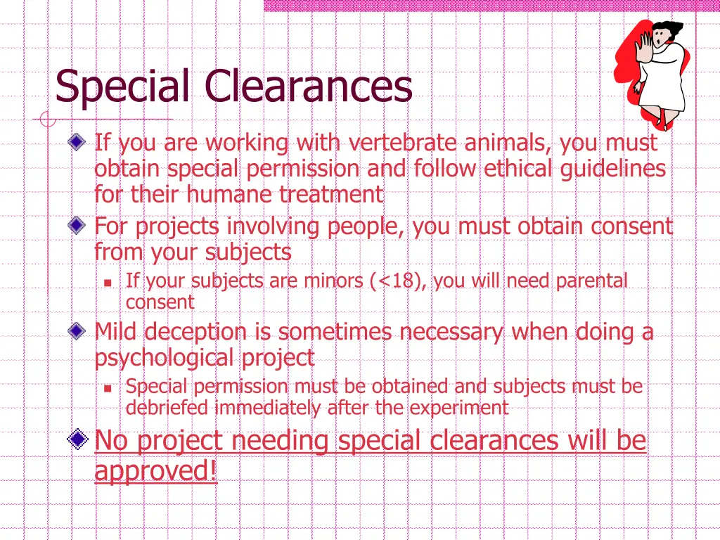 special clearances