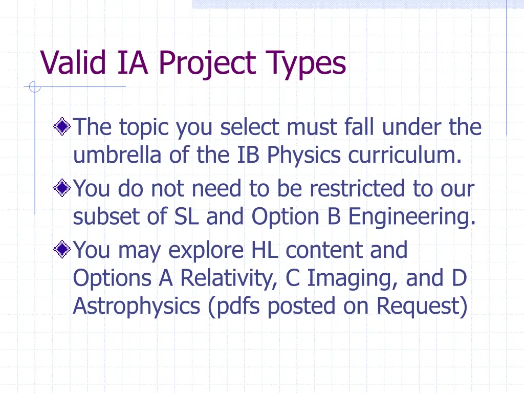 valid ia project types 1