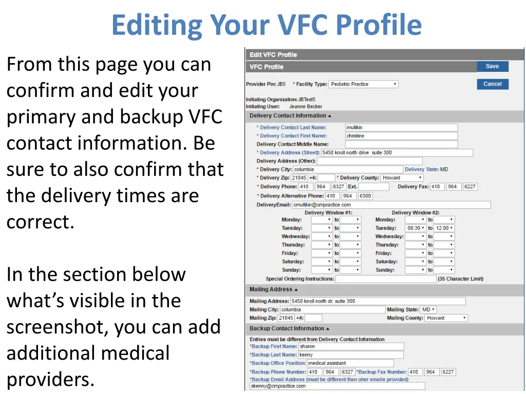 editing your vfc profile 1