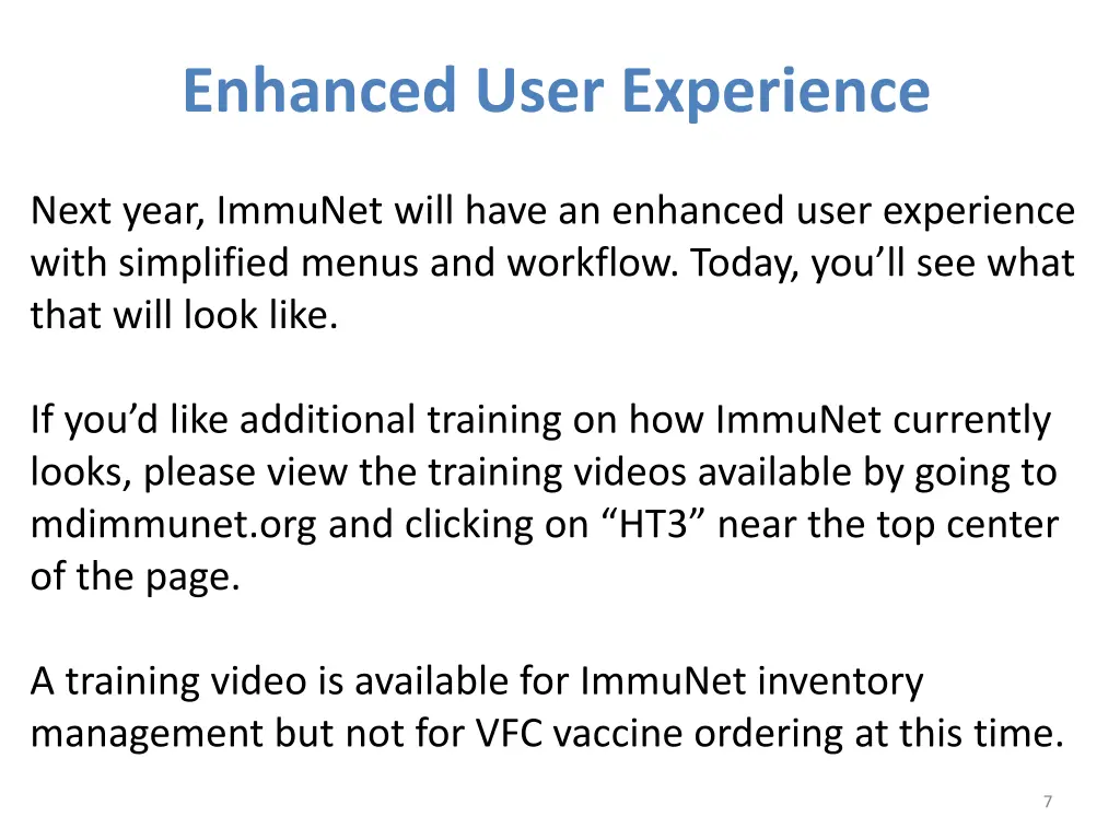 enhanced user experience