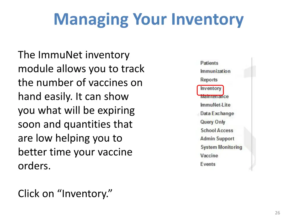 managing your inventory