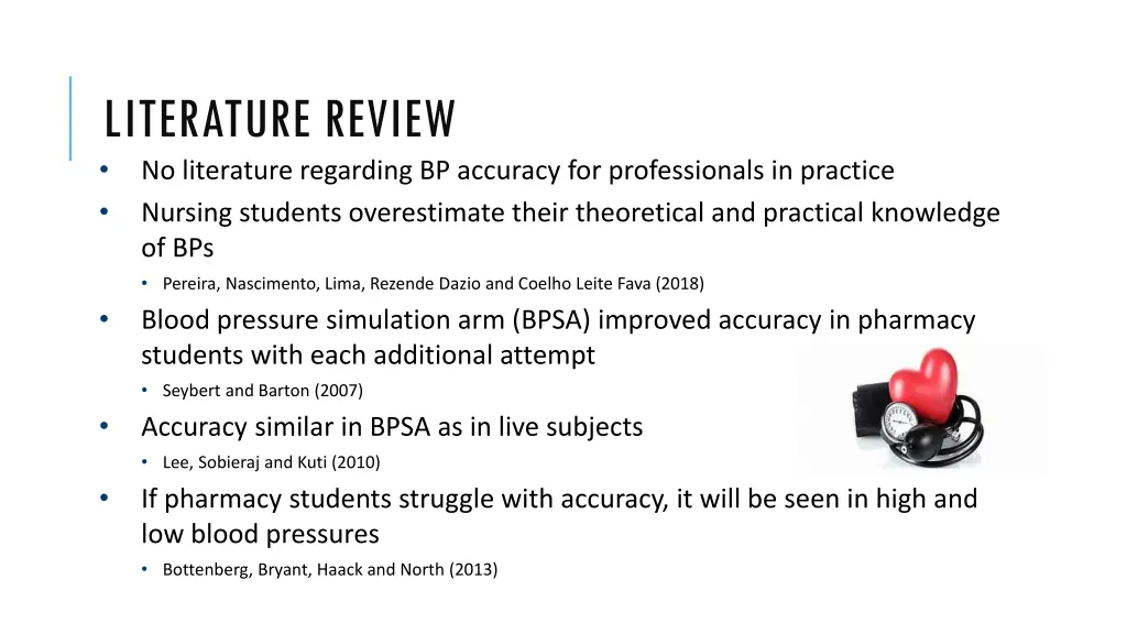 literature review no literature regarding