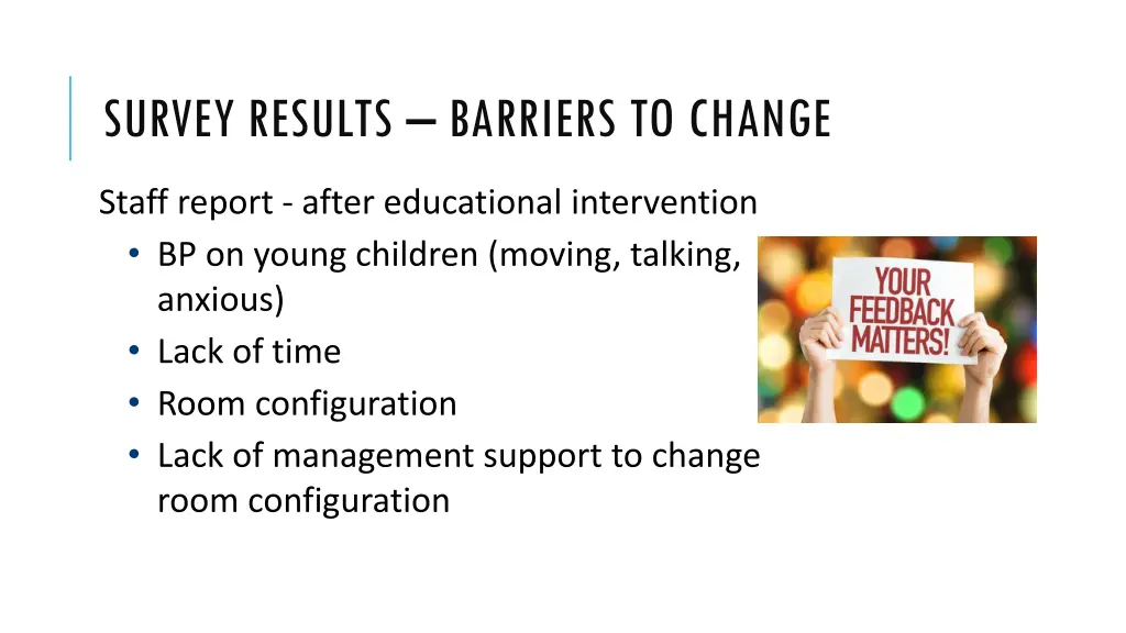 survey results barriers to change