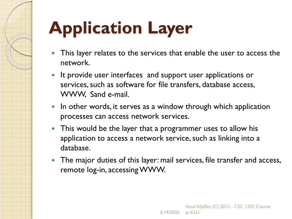 application layer