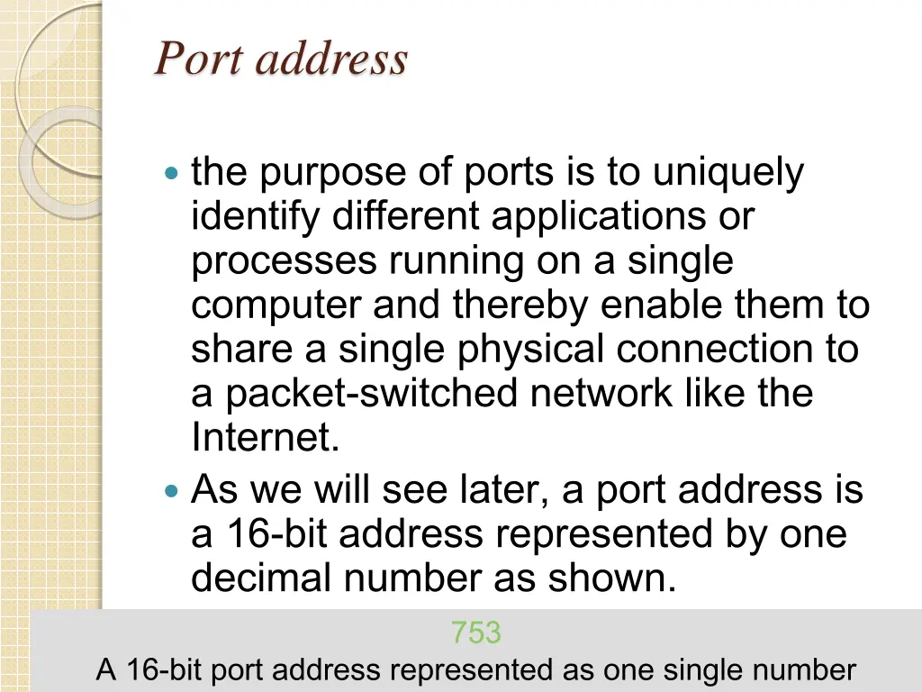 port address