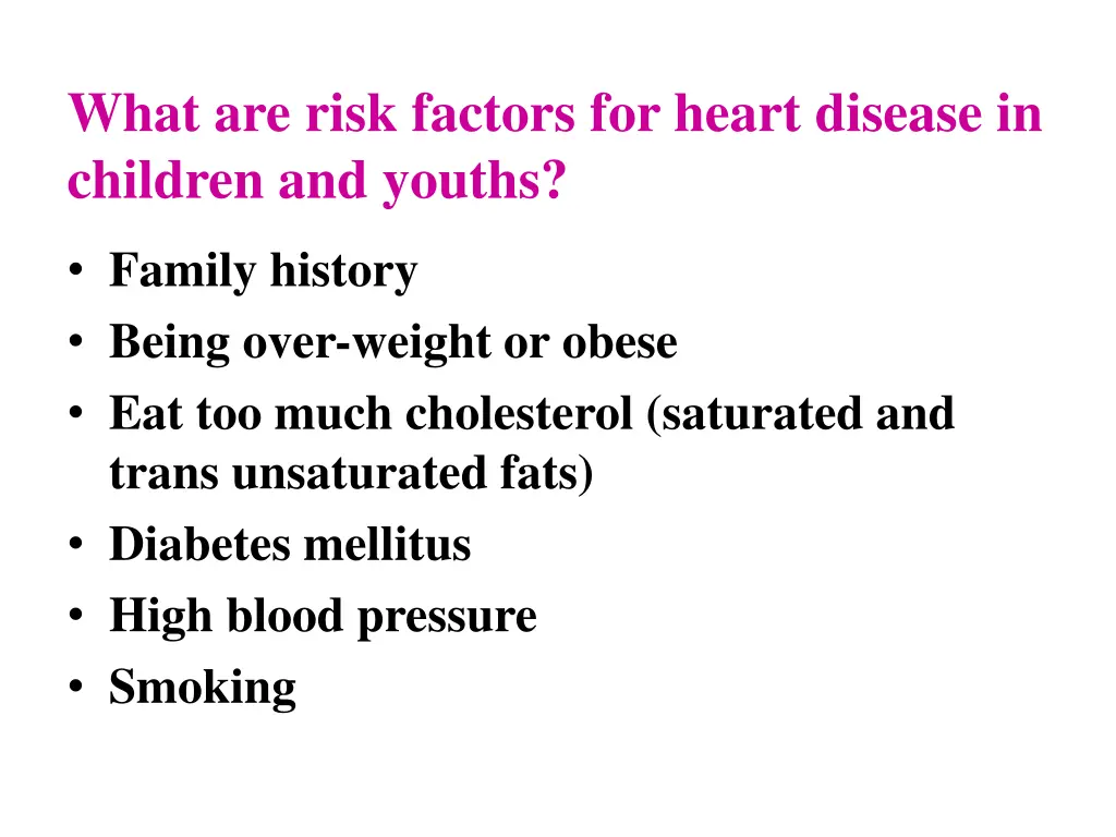 what are risk factors for heart disease 1