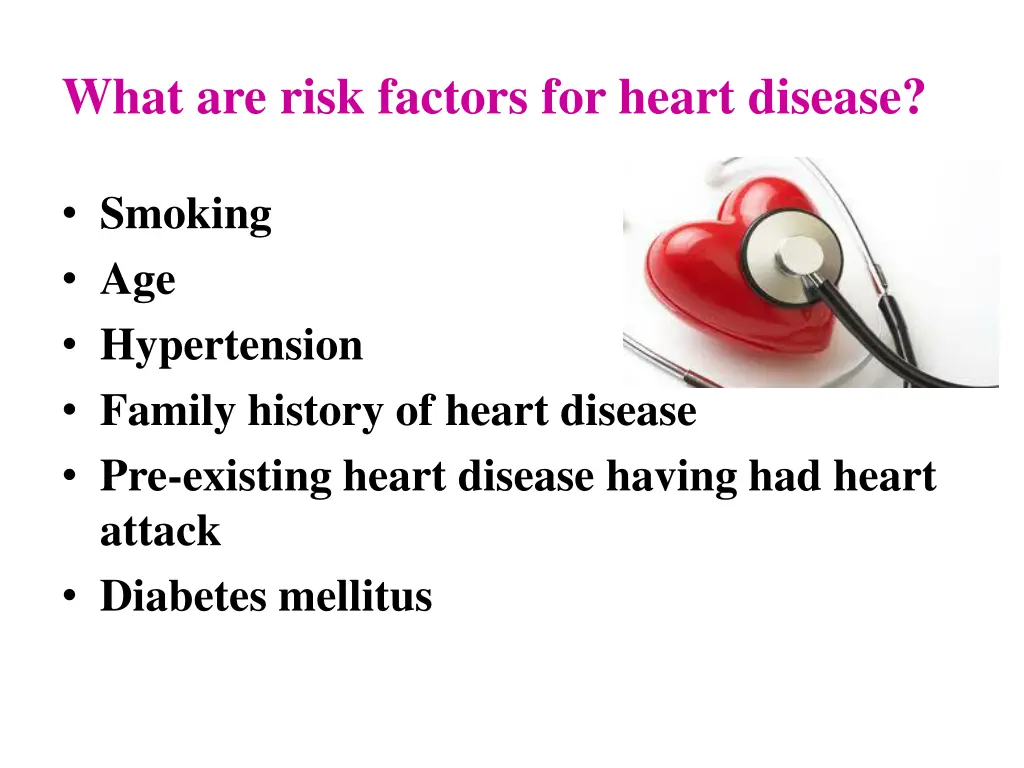 what are risk factors for heart disease