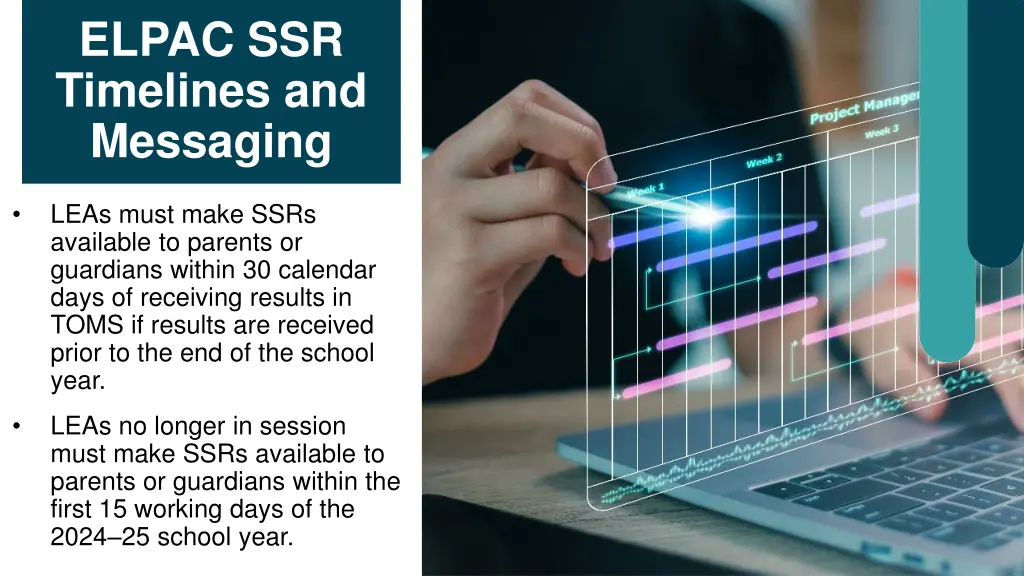 elpac ssr timelines and messaging