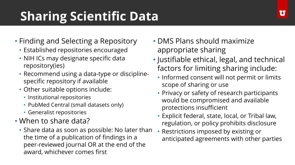 sharing scientific data