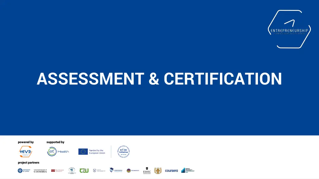 assessment certification
