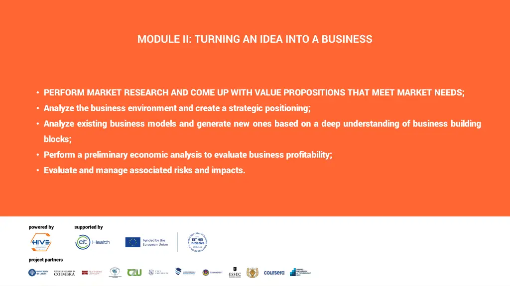 module ii turning an idea into a business 1
