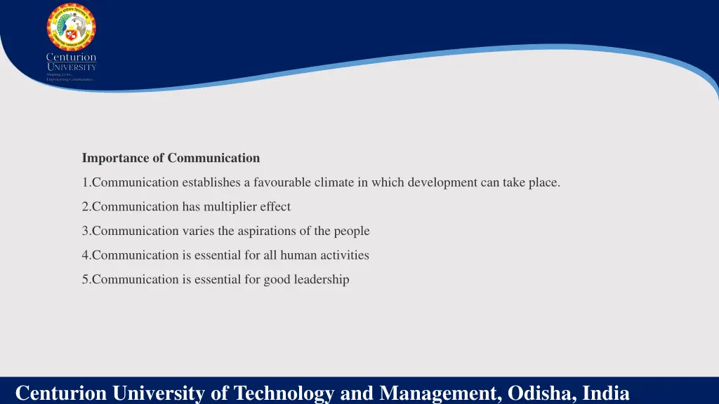 importance of communication