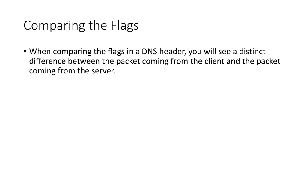 comparing the flags
