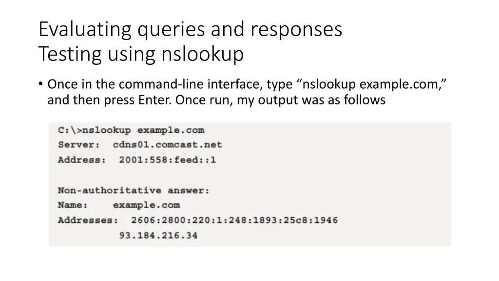 evaluating queries and responses testing using