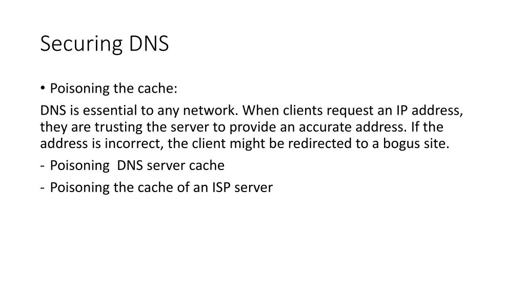 securing dns