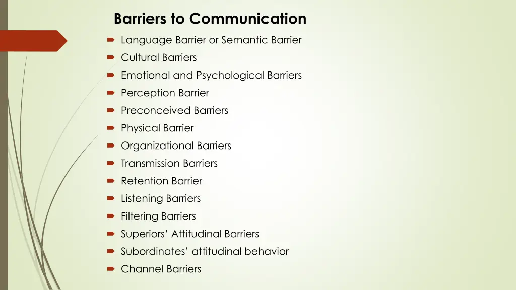 barriers to communication