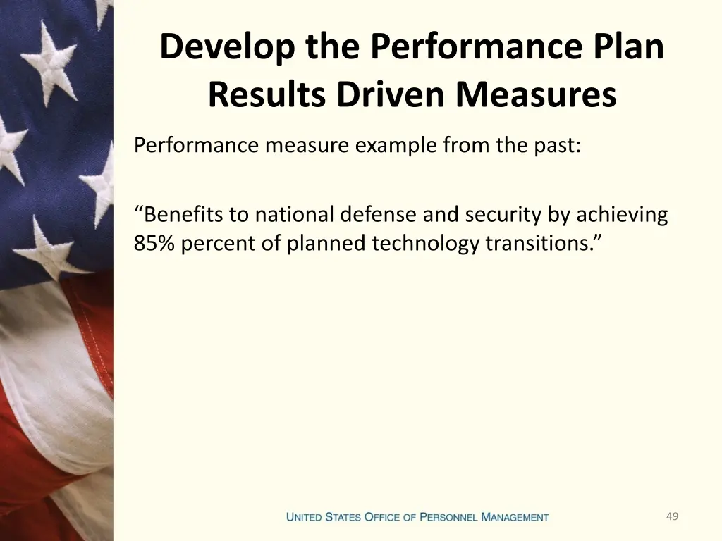 develop the performance plan results driven 16