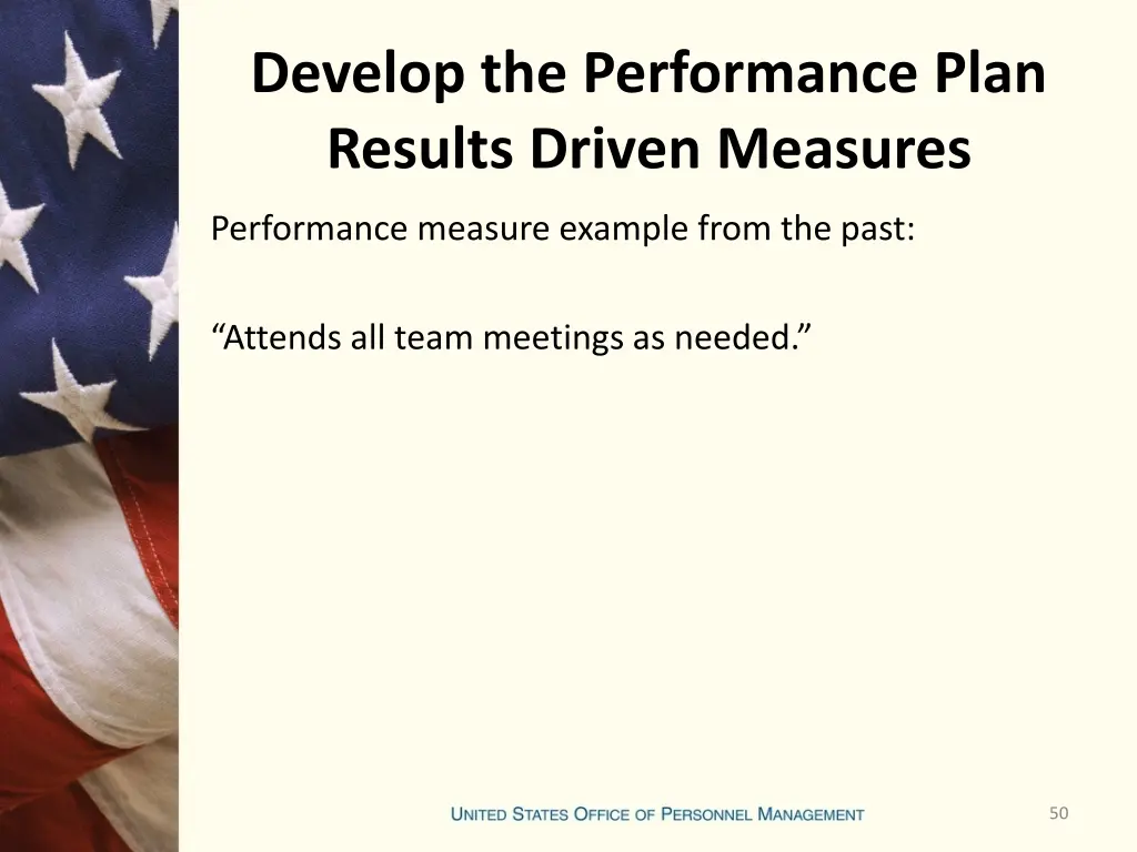 develop the performance plan results driven 17