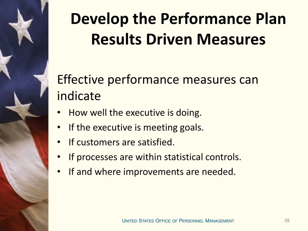 develop the performance plan results driven 6