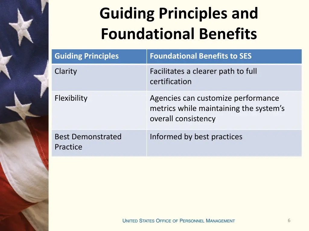 guiding principles and foundational benefits 1