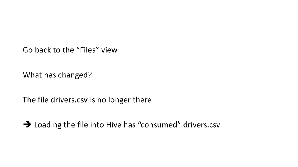 g o back to the files view