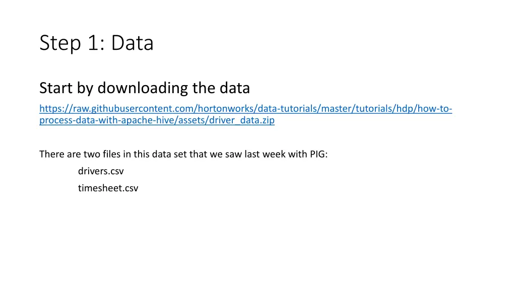 step 1 data