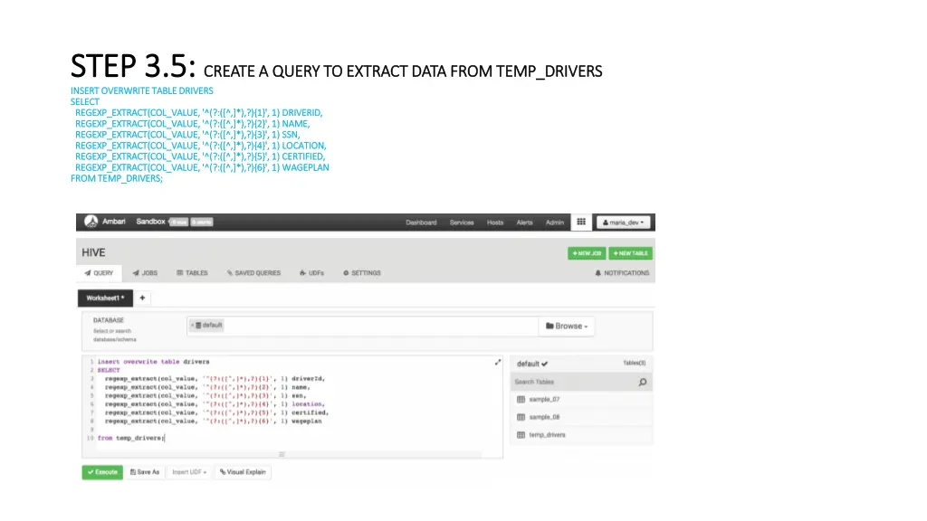 step 3 5 step 3 5 create a query to create