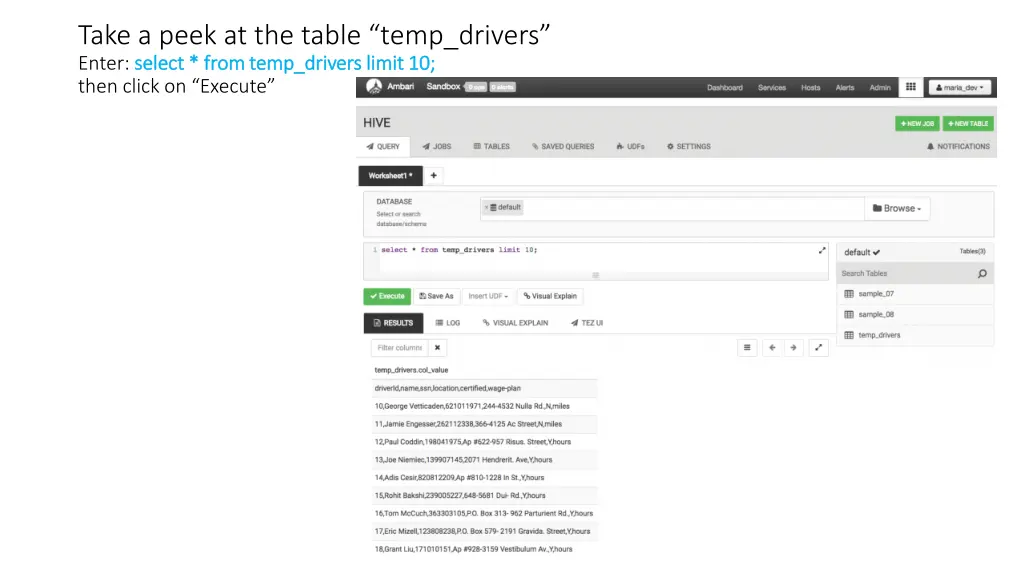 take a peek at the table temp drivers enter