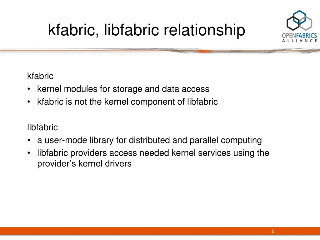 kfabric libfabric relationship