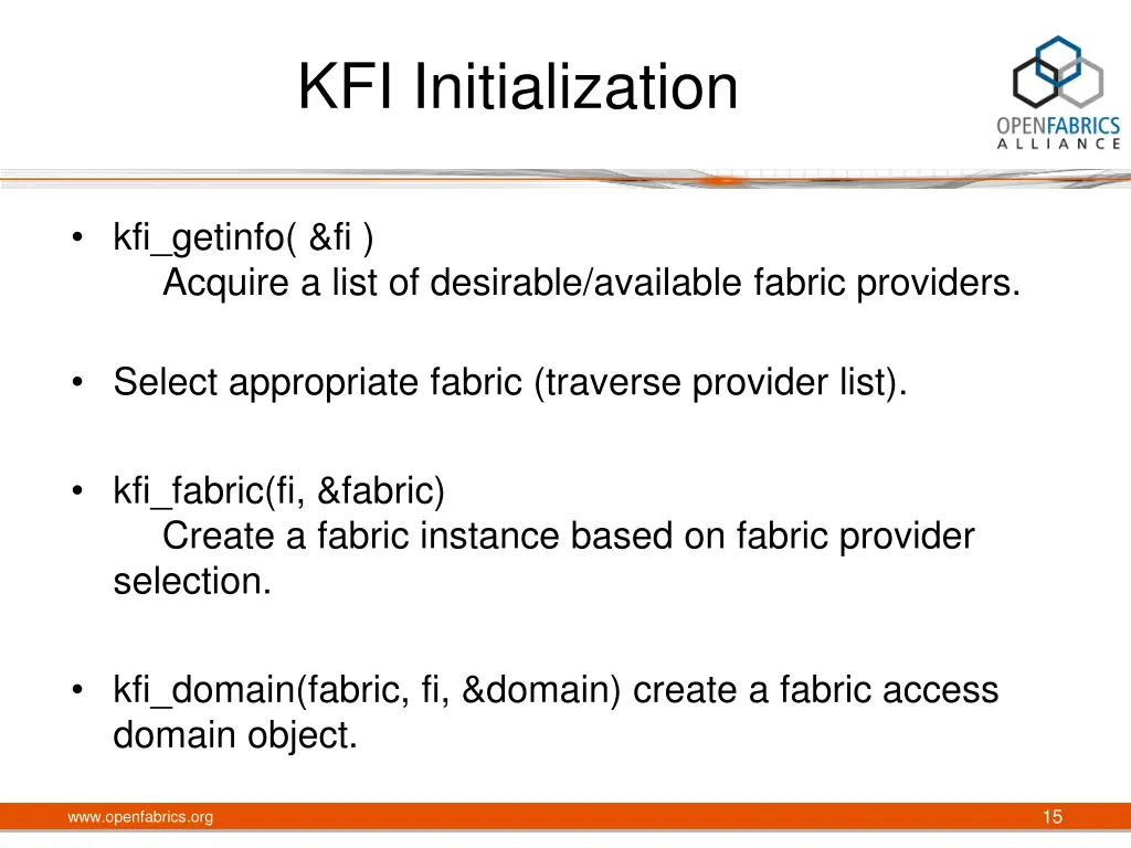 kfi initialization