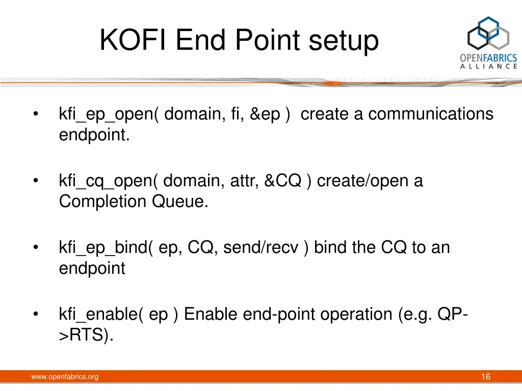 kofi end point setup
