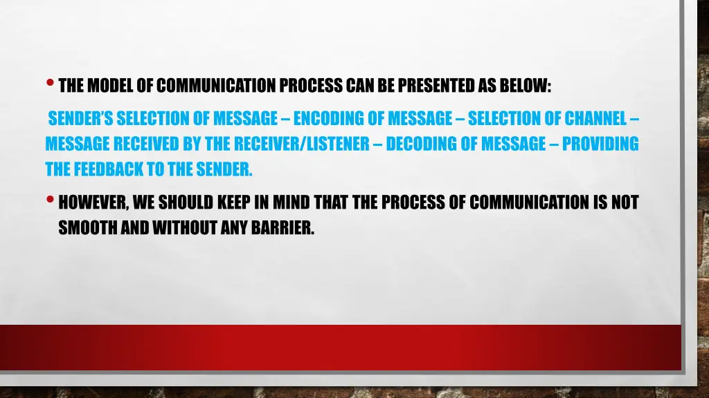 themodelofcommunicationprocesscanbepresentedasbelo
