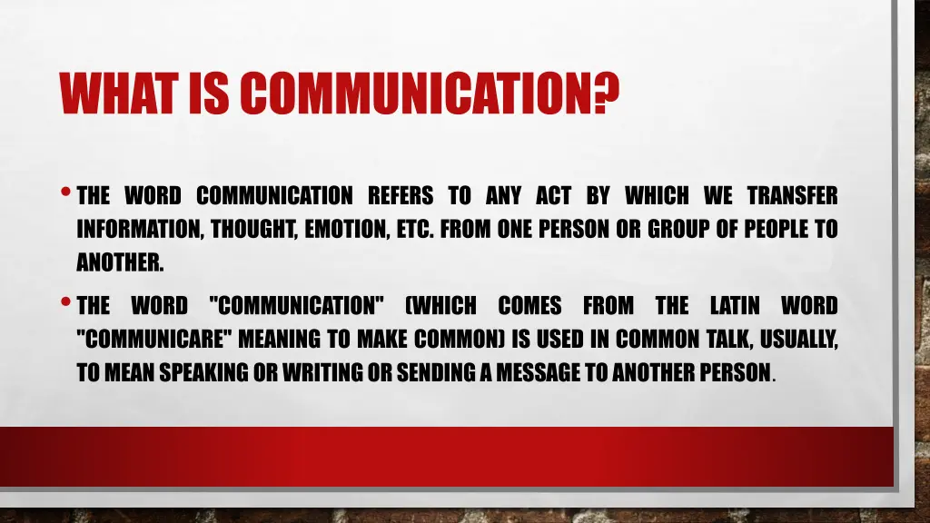 what is communication