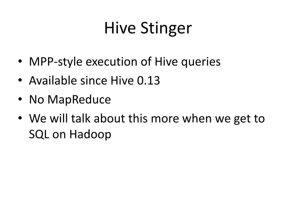 hive stinger
