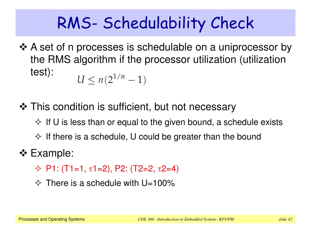 rms schedulability check