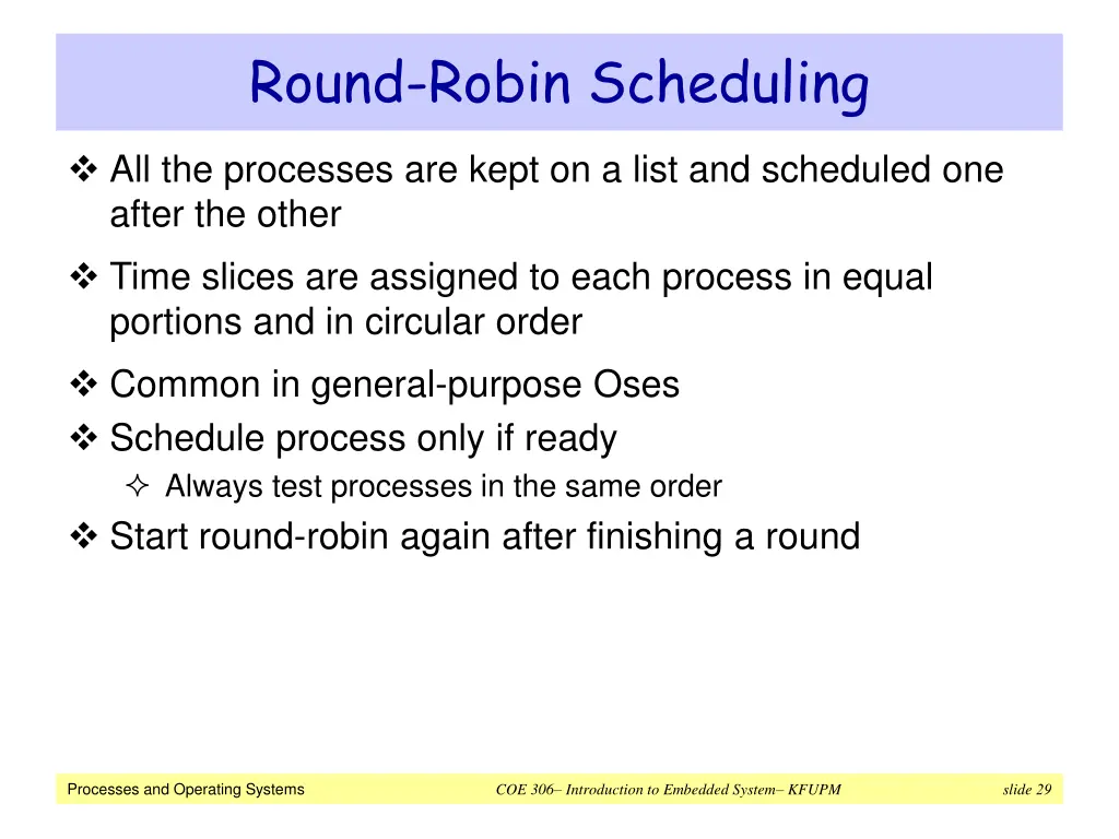 round robin scheduling