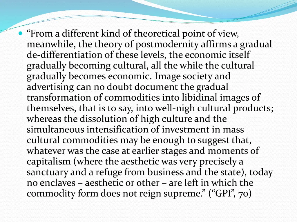from a different kind of theoretical point