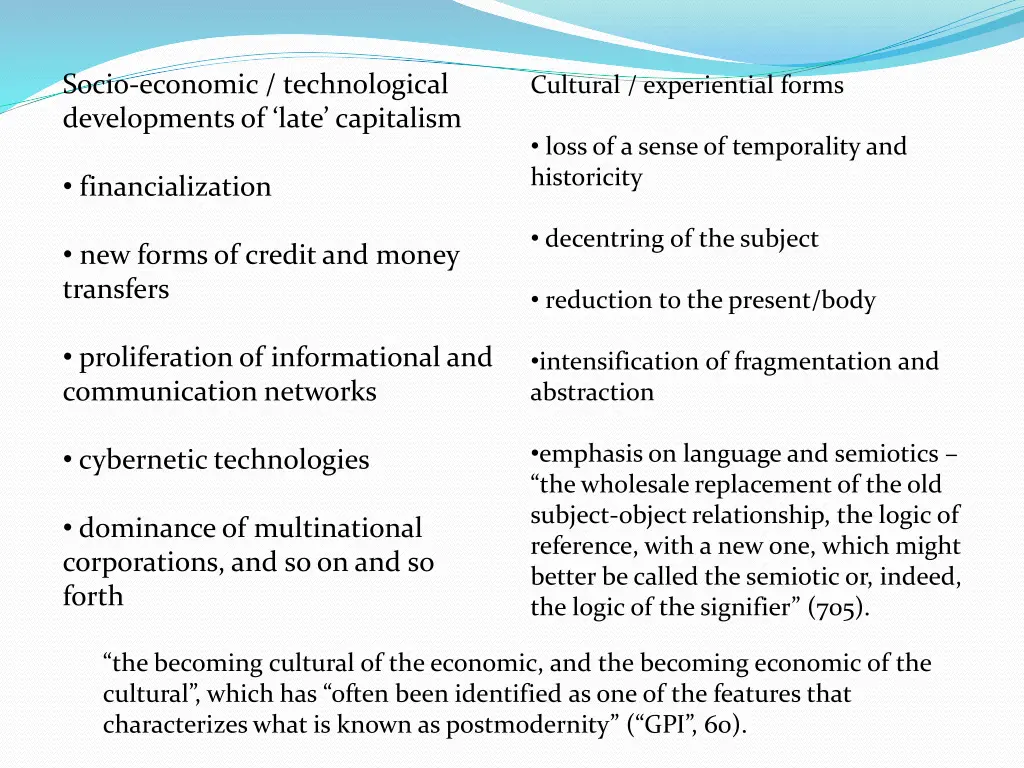 socio economic technological developments of late
