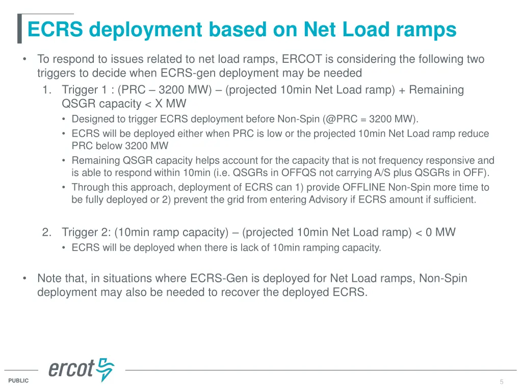 ecrs deployment based on net load ramps 1
