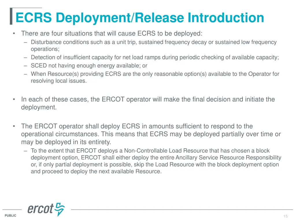ecrs deployment release introduction