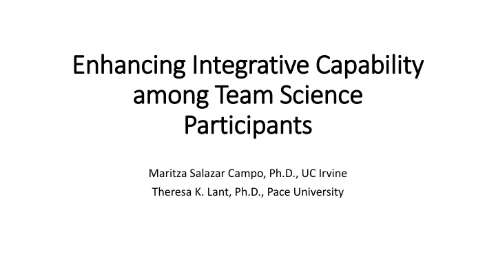 enhancing integrative capability enhancing