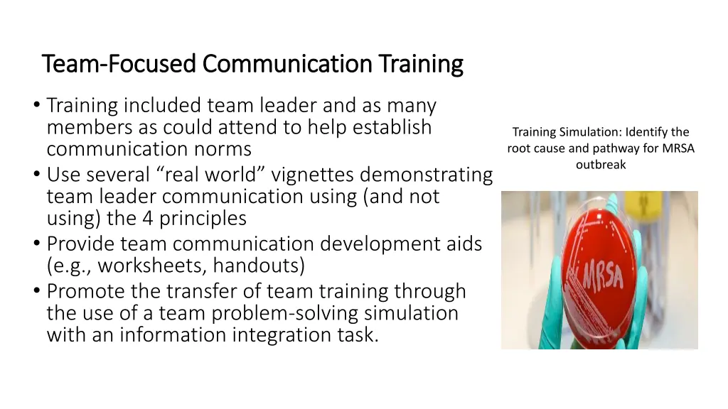 team team focused communication training focused