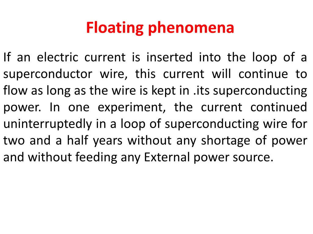 floating phenomena