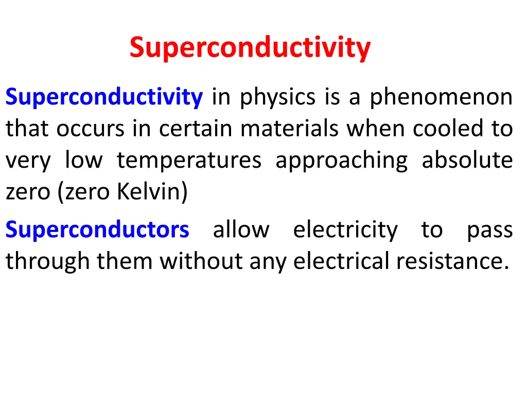 superconductivity 1