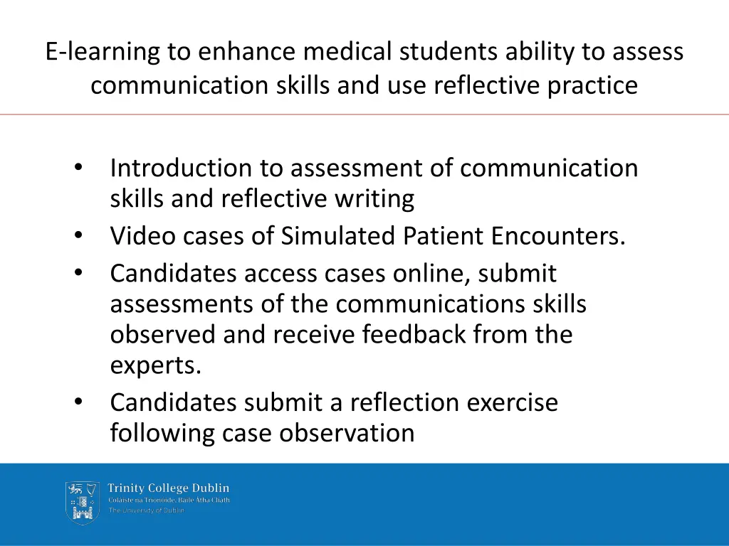 e learning to enhance medical students ability
