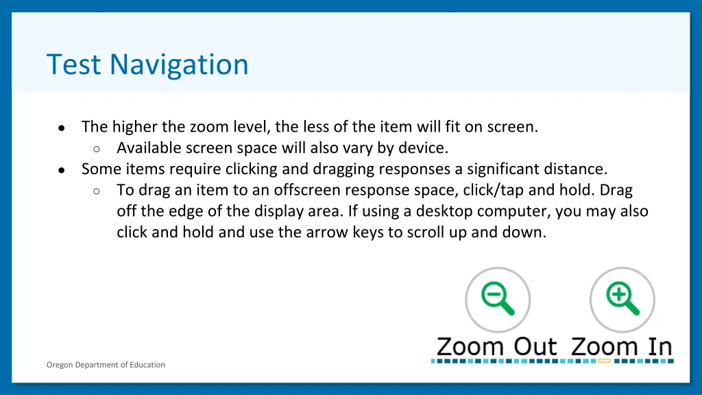 test navigation