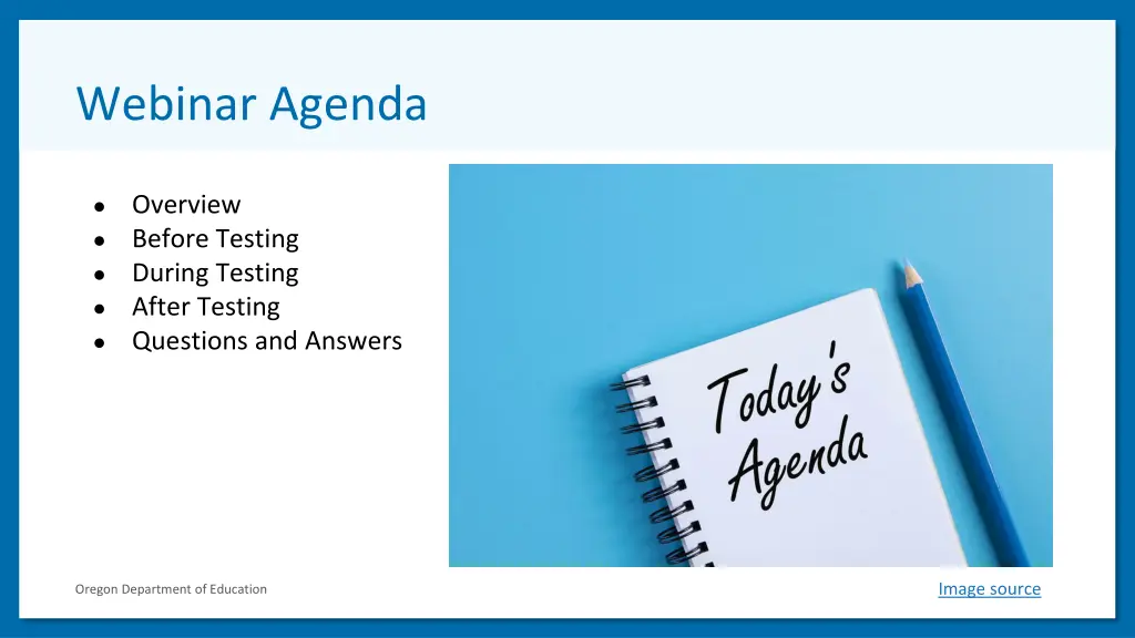 webinar agenda